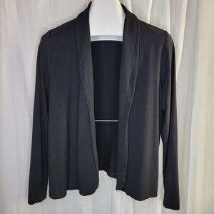 J. Jill Wherever Collection Black Open Front Cardigan, M